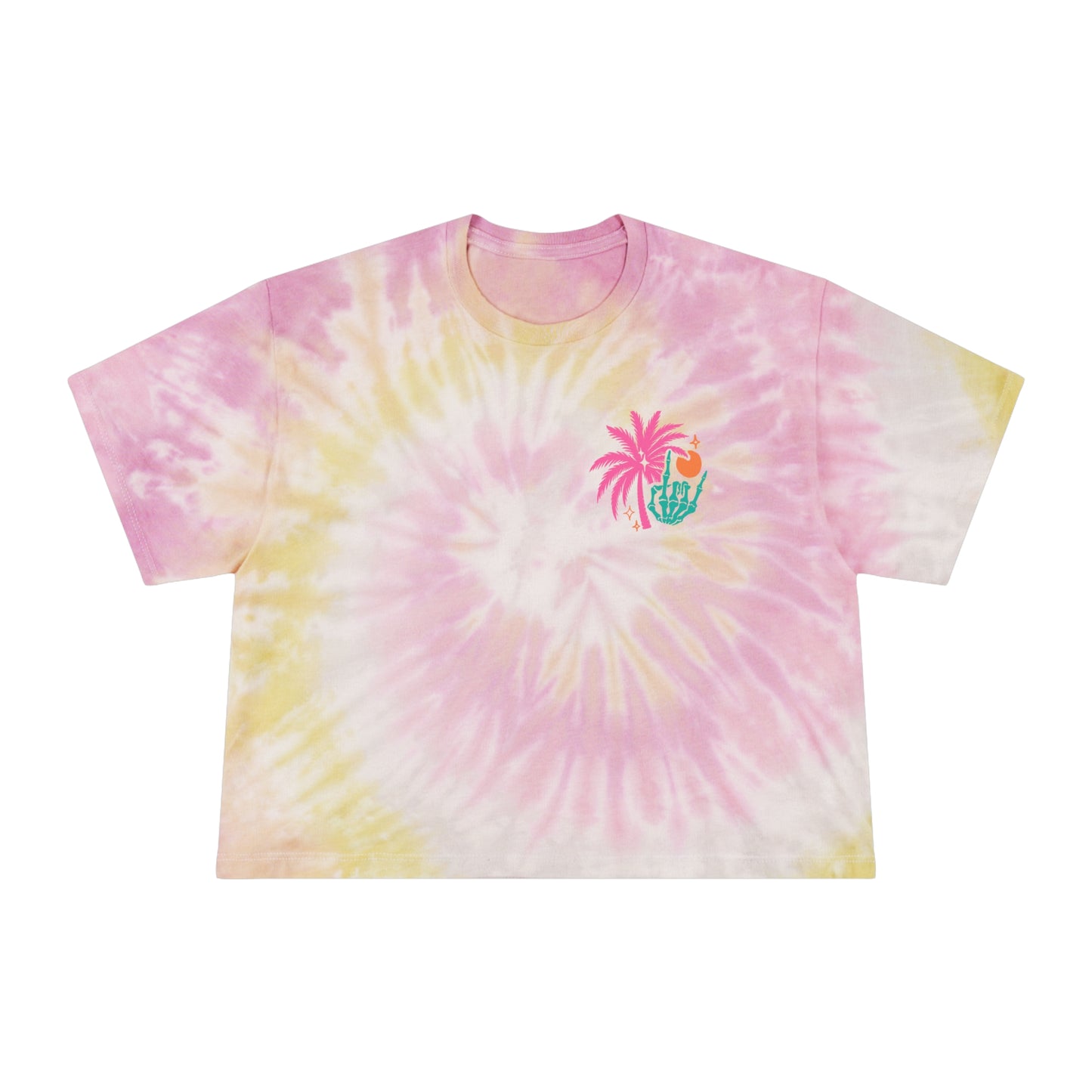 Nobody Likes a Shady Beach 🌴Women's Tie-Dye Crop Tee