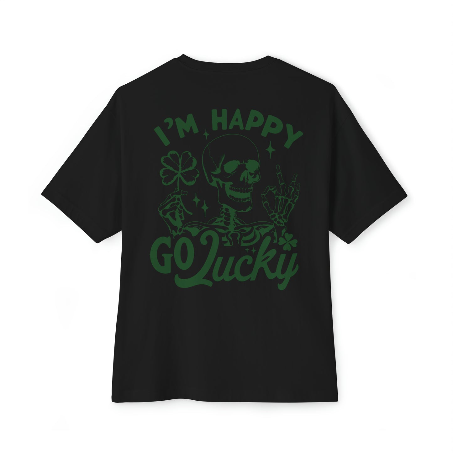 Happy Go Lucky 🍀Unisex Oversized Boxy Tee