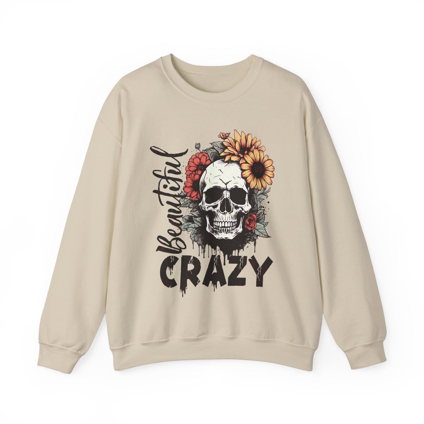 Crazy Beautiful 💀Unisex Heavy Blend™ Crewneck Sweatshirt