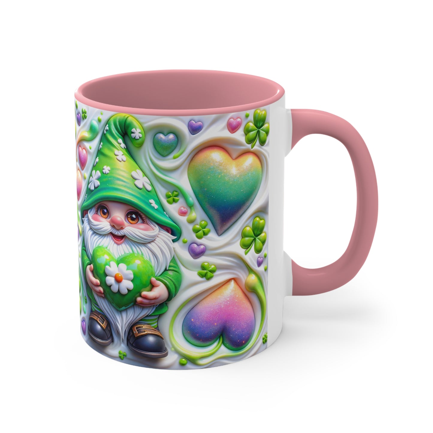 Gnome Clover 🍀Accent Coffee Mug, 11oz