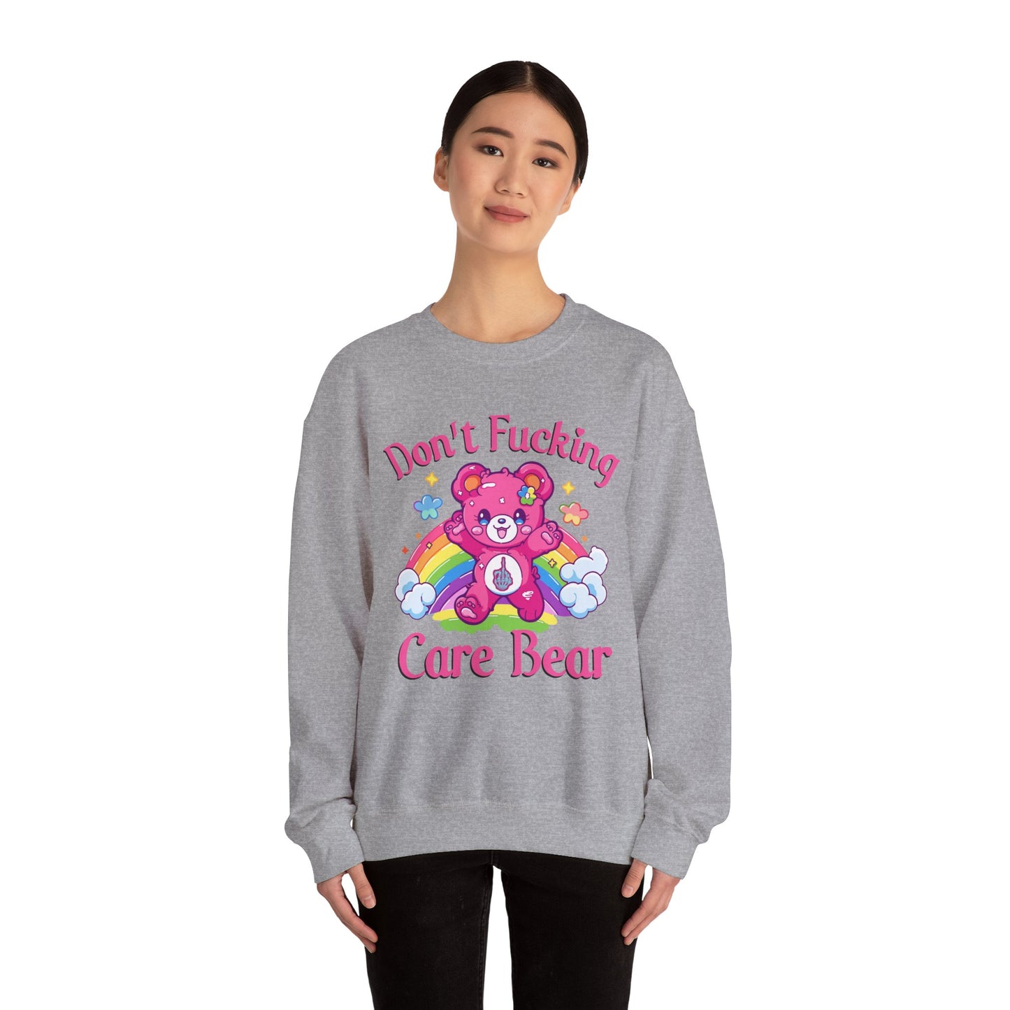 I Don't Care Bear 🌈Unisex Heavy Blend™ Crewneck Sweatshirt