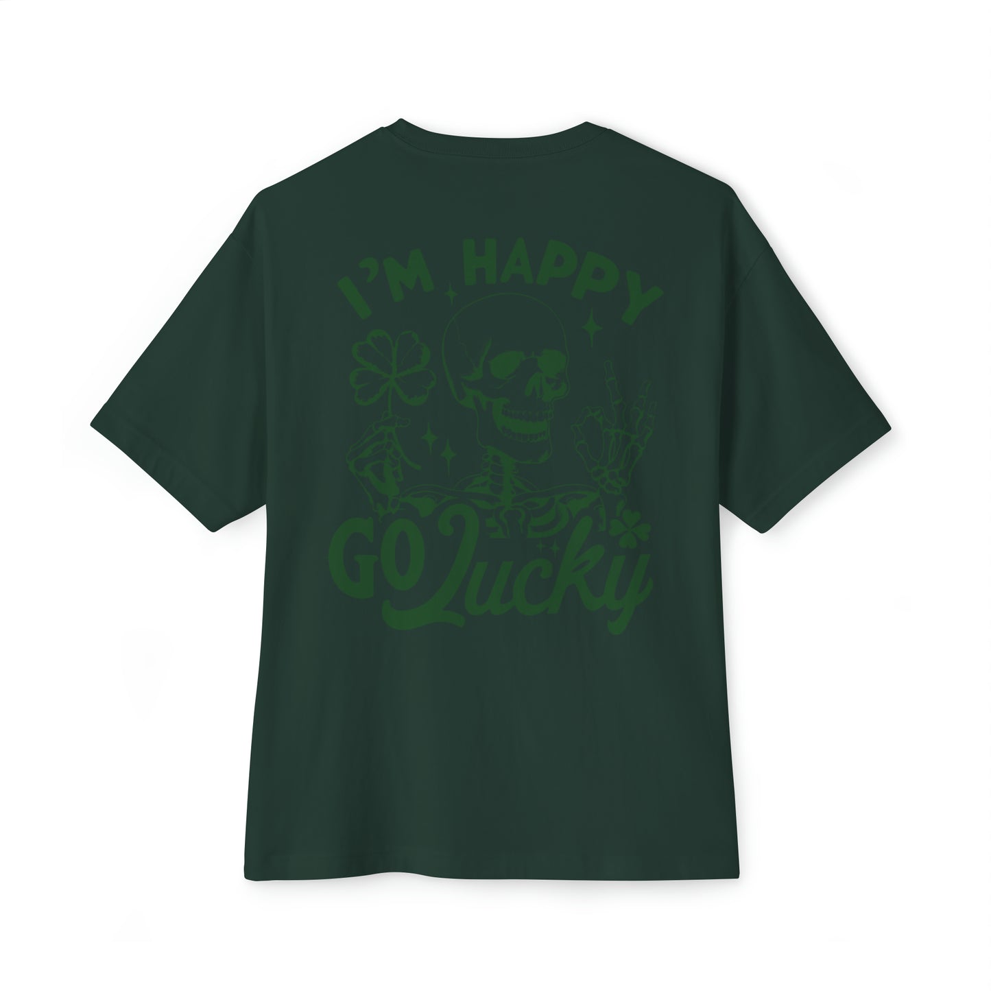 Happy Go Lucky 🍀Unisex Oversized Boxy Tee