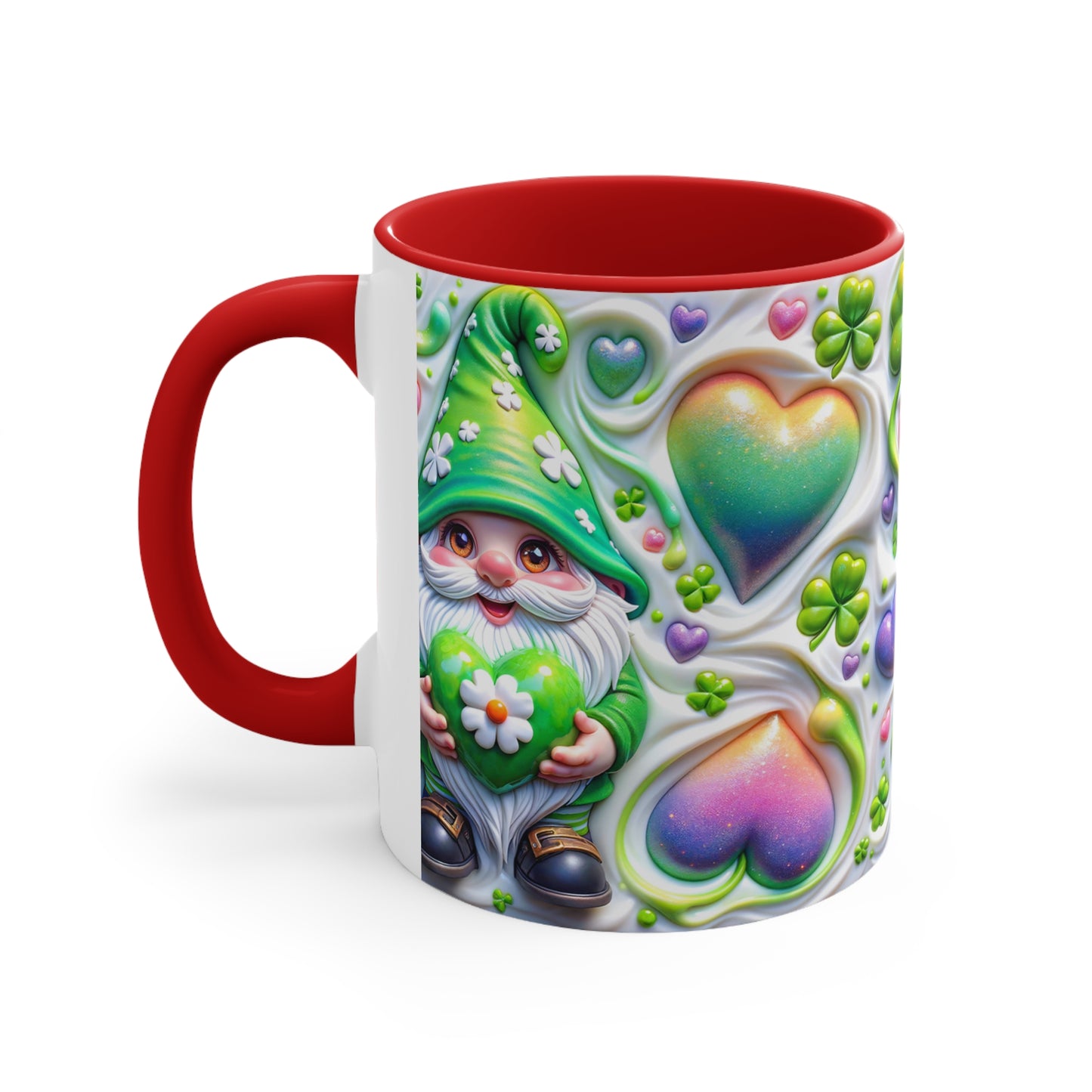 Gnome Clover 🍀Accent Coffee Mug, 11oz